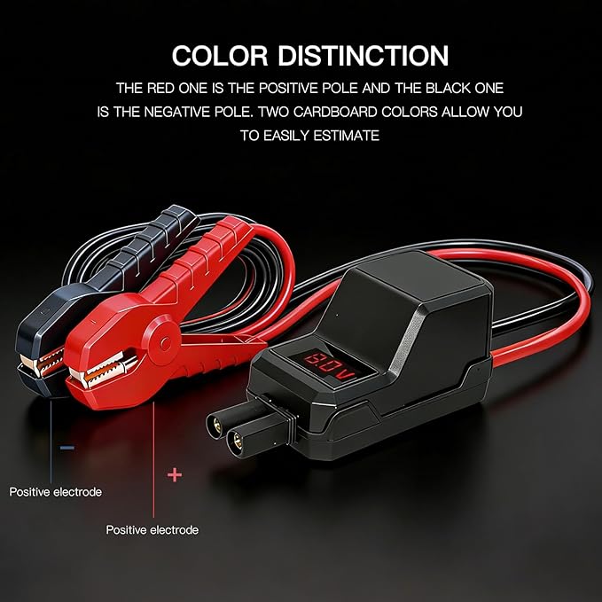 MEGAWISE Smart Jump Starter Cable | Heavy-Duty Battery Booster Clamp with Safety Protection & LED Indicator | Compatible with MEGAWISE and other brand Jump Starter Unit