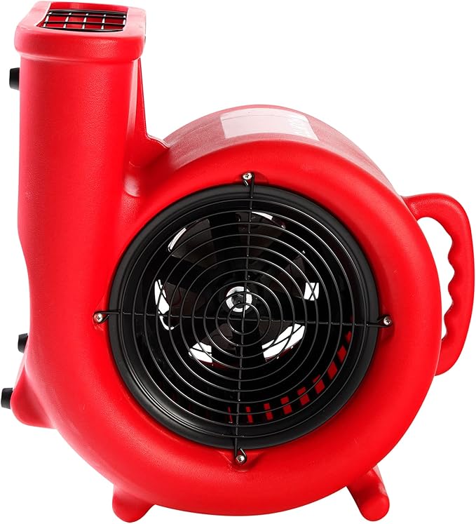 Mounto 1/3hp Air Mover 2000cfm Carpet Dryer Blower Floor Drying Fan - 3-Speed Air Mover w/Dual GFCI Outlet, 25ft Power Cord for Drying, Cooling, Air Circulation (Red)