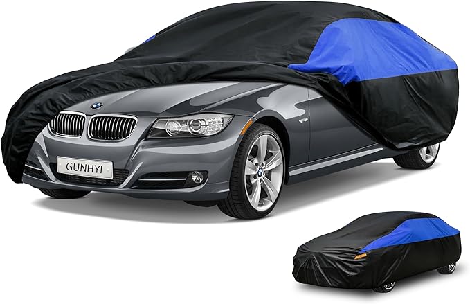 Car Cover Custom Fit 3 Series 325i 328i 330i 335i 320i 340i 318i 323i (2007-2015) Waterproof All Weather, Lightweight Full Car Cover Outdoor Sun UV Rain Dust Snow Wind Protection.