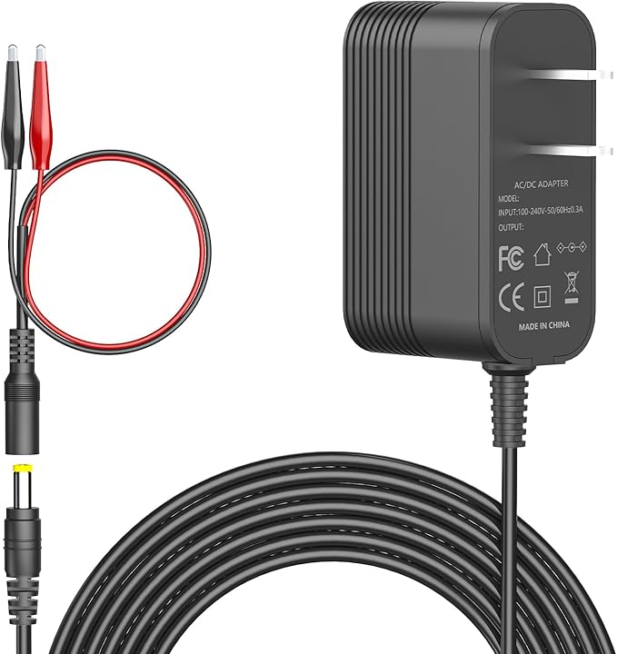 14.6V 2A LiFePO4 Battery Charger with Dual Alligator Clips Connector for 4S 12V Rechargeable Lithium Iron Phosphate Battery Pack