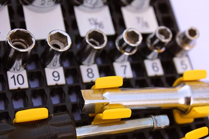 Peg Dots (white, 40 pcs) for Labeling Sockets (SAE/metric) - Accessory for ORGANIZER GENIE Pegboards to Label Sockets for size/standard