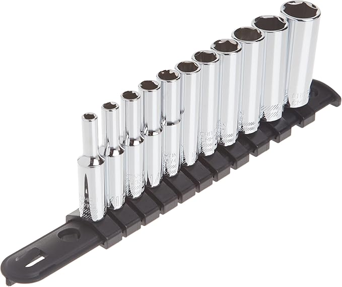 CRAFTSMAN Socket Set, SAE, 1/4" Drive, 6 Pt., 11Piece (CMMT12050)