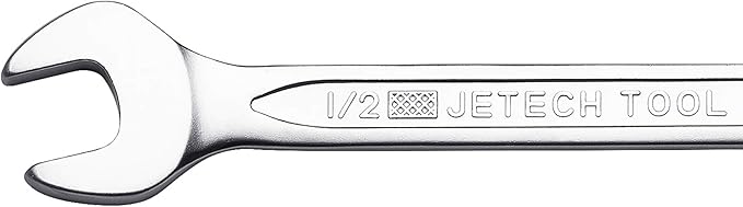 Jetech 1/2 Inch Combination Wrench, Industrial Grade Cr-V Steel Spanners with Precise 12 Point Opening, Off-Corners Design