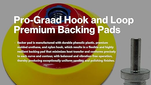 2 Pack 4-1/2" Hook and Loop Backing Pads Foam Backer Pad with 5/8”-11 – 4.5 inch Backup Pads for use with Angle Grinder or Drill Sanding Polishing Discs – Includes 2 pcs 1/4" Shank Adapters
