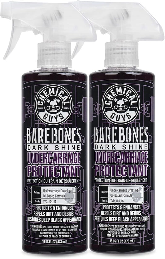 Chemical Guys TVD_104_1602 Bare Bones Premium Dark Shine Spray for Undercarriage, Tires and Trim, Safe for Cars, Trucks, Motorcycles, RVs & More,16 fl oz (2 Pack)