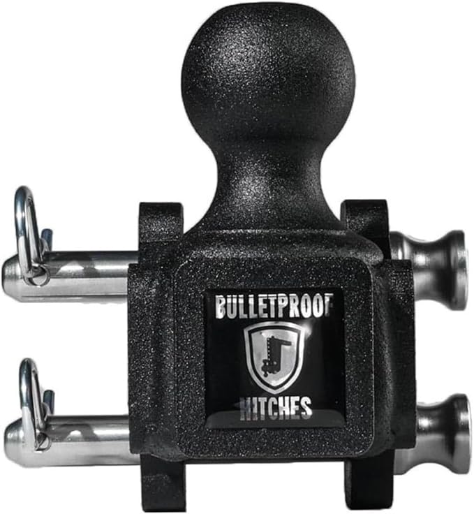 BulletProof Hitches - Adjustable Trailer Hitch 1-7/8" Single Ball Mount - Replacement 1-7/8" Ball Hitch Rated up to 8,000 lbs - Solid Steel, Corrosion Resistant, Black Powder Coat