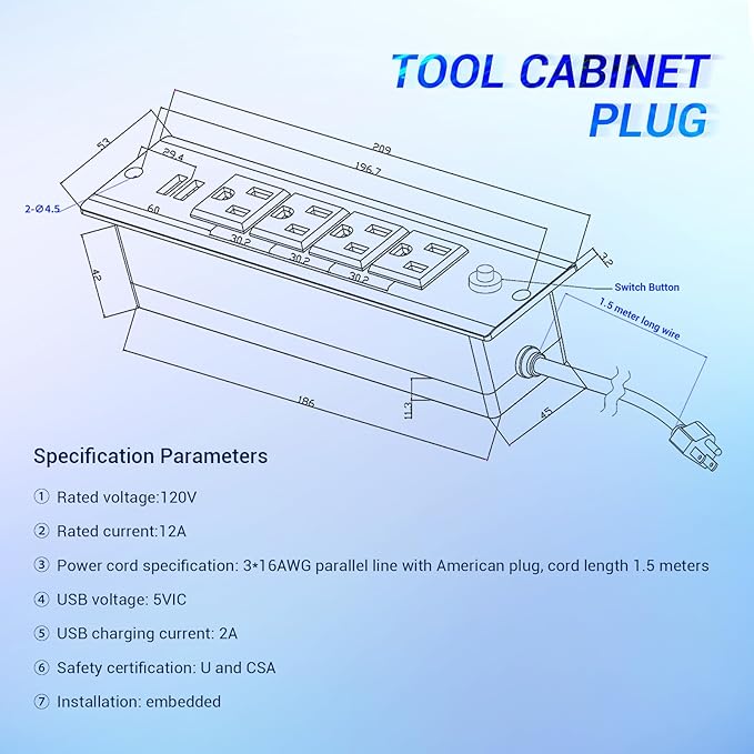 CHETTO C 72-Inch Tool Chest with Wheel Lock 15 Storage Drawers 3 Upper Cabinet Pegboard with Power Outlet for Large Warehouse Garage Toolbox