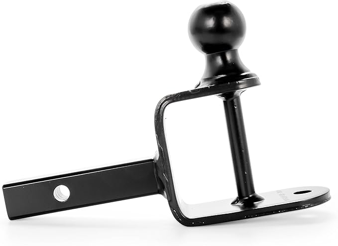 Black Boar UTV ATV Multi-Hitch - Features 2” Hitch Ball, 1-1/4” Shank - 6” (L) Shank - Hitch Ball has 2” Rise & Rated for 2,000lbs - Use w/Utility Trailers, Tow Straps & Other ATV Accessories (66024)