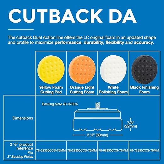 5.5" CCS Foam Pad Kit (Set of 3) – Light Cutting, Polishing and Finishing. Fits 5" Backing Plate.