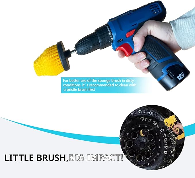 Drill Bit Cone Polisher, Metal Polishing Tool, Car Wheel Polishing Sponge, Polishing Pad, Polishing Ball, with Hand-Held Extension Bracket, Suitable for Household Standard Hand Drill