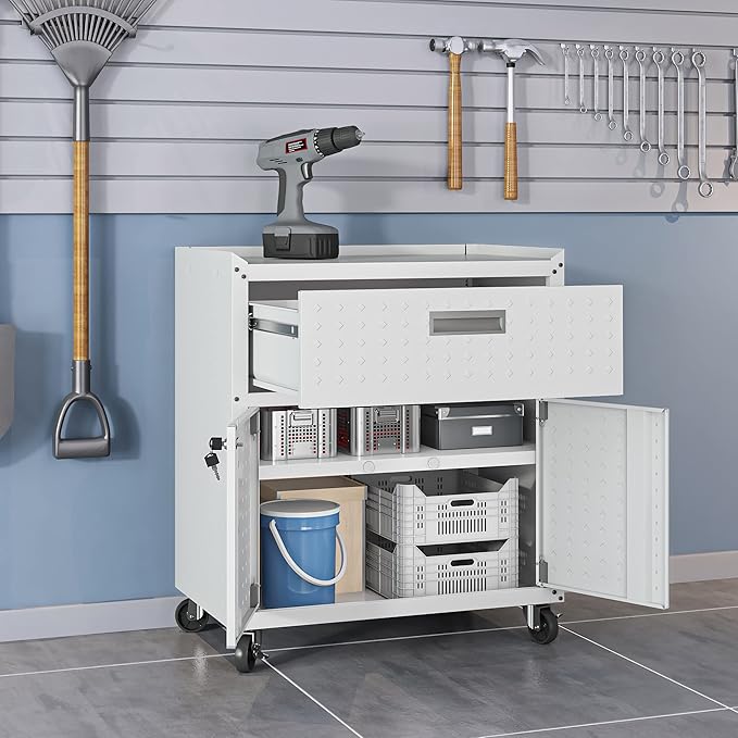 Manhattan Comfort Fortress Storage Units, White