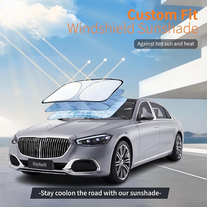 Waterproof Car Cover All-Weather, Heavy-Duty Outdoor Full Exterior Automobiles Snow Cover for Sedan 209-218 inch with Sun Visor,Zippered & Storage Bag - Black