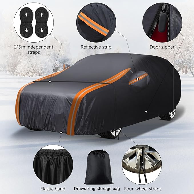 8 Layers Car Cover Custom Fit Lexus NX 250 300 350 400 450, Nissan Rogue 2008-2026, Mazda CX-50, Waterproof All Weather for Automobiles, Outdoor Full SUV Car Cover Rain Sun UV Protection