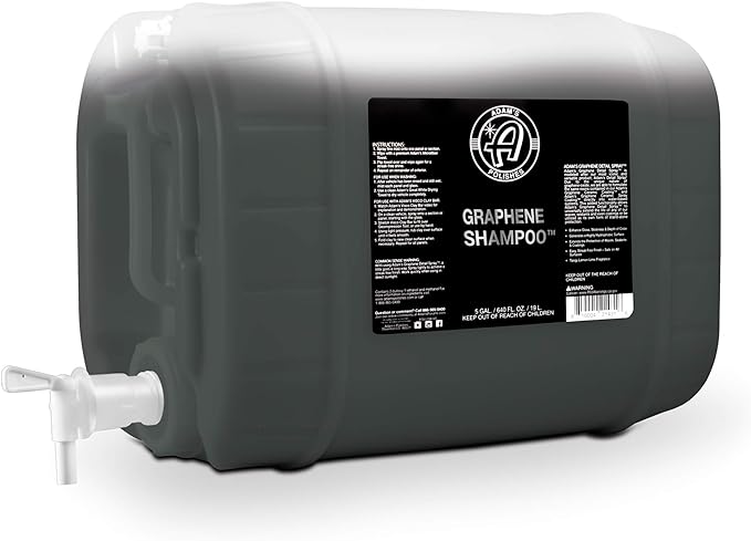 Adam's Polishes Graphene Shampoo 5 Gallon - Graphene Ceramic Coating Infused Car Wash Soap - Powerful Cleaner & Protection In One Step - pH Neutral, High Suds For Foam Cannon & Gun, Detailing Bucket