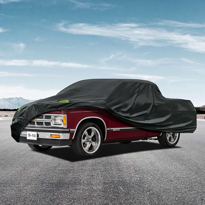 Kaugung Truck Cover Waterproof Custom Fit Chevrolet Chevy S10 (1990-2004), 7 Layers Heavyweight Pickup Car Cover Outdoor Indoor Sun UV Rain Snow Wind Protection.…