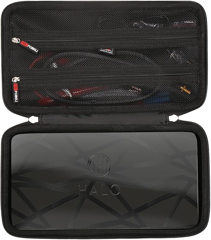 FBLFOBELI Hard Carrying Case for Halo Bolt Ultimate 2.0 & 3.0/for Halo Bolt Air + 55500 1750/for Halo Bolt Air 58830 Portable Vehicle Jump Starter with Air Compressor (Case Only) (Black)