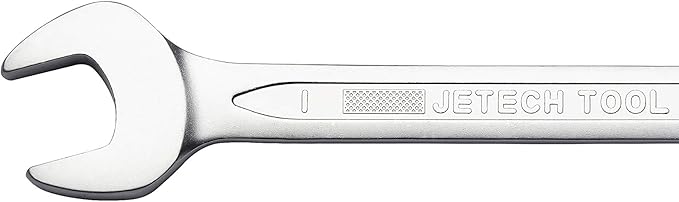 Jetech 1 Inch Combination Wrench - Industrial Grade Spanner with 12-Point Design, 15-Degree Offset, Made with Durable Chrome Vanadium Steel in Sand Blasted Finish, Forged, Heat-Treated, SAE
