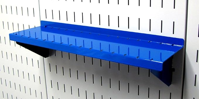 Wall Control Shelf 4in Deep Pegboard Shelf Assembly Pegboard and Slotted Tool Board - Blue