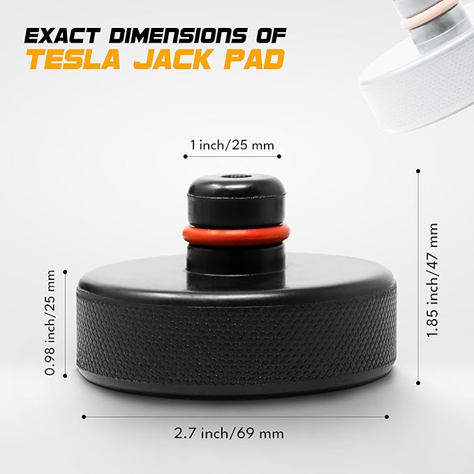 EcoNour Lifting Jack Pad for Tesla Model 3/S/X/Y, 4 Pucks with Storage Case, Tesla Accessories for Tesla Vehicles 2013 to 2024