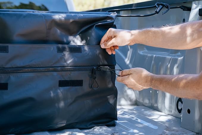 SENYAZON Truck Bed Cargo Bag, Waterproof Pickup Bed Storage, Vehicle Soft-Shell Cargo Carriers, 26 Cubic Feet (51''x40''x22'') Heavy Duty Cargo Bag with 4 Adjustable Bungee Cords