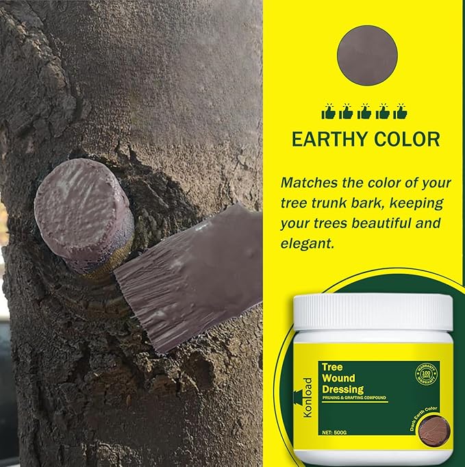 Tree Wound Sealer-500g Tree Wound Dressing for Damaged Trees Pruning Sealer. Bonsai Cutting Paste Tree Trunk Paint Protection Grafting Wax for Effective Tree Wound Repair-Brown