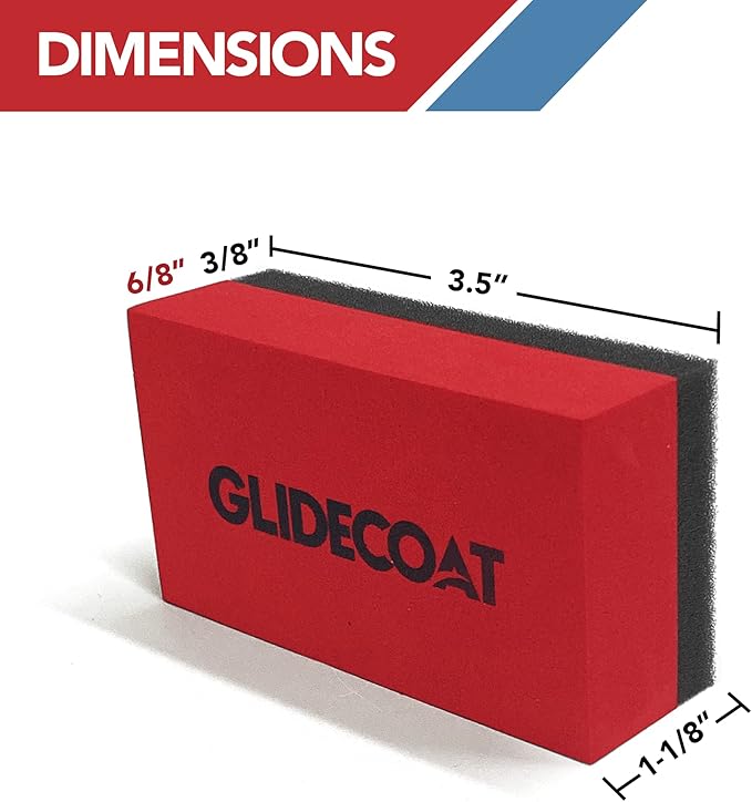 Glidecoat Ceramic Coating Applicator Sponges - Extremely Durable Ceramic Coating Applicator Pad for Detailing Cars, Boats, Motorcycles, RVs, and More - Smooth Application with No Wasted Product! (6)