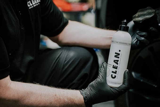 CLEAN. Tire Dressing V2 – 16oz-Hydrophobic Satin Finish, No Sling, UV Protection, Solvent-Based, Self-Leveling, Trim & Plastic Safe
