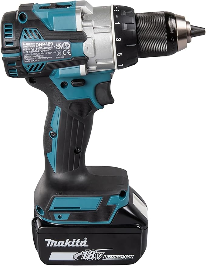 Makita DHP489Z 18V Lithium-Ion Cordless Hammer Driver Drill 13mm(1/2")|70Nm|1800rpm|Brushless Motor|XPT|Variable Speed|without Battery and Charger