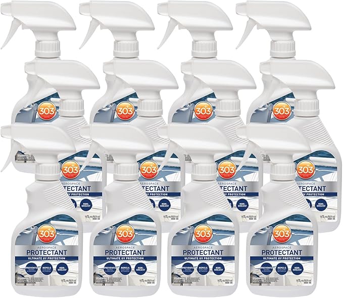 303 Marine Aerospace Protectant – UV Protection – Repels Dust, Dirt, & Staining – Smooth Matte Finish – Restores Like-New Appearance – 10 Fl. Oz. (30305-12PK)