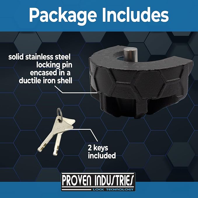 Proven Locks Model S175: Trailer Hitch Lock,2 5/16-inch Trailer Hitch Lock, Fits Select 2 5/16- inch Couplers (2 5/16- Inch)