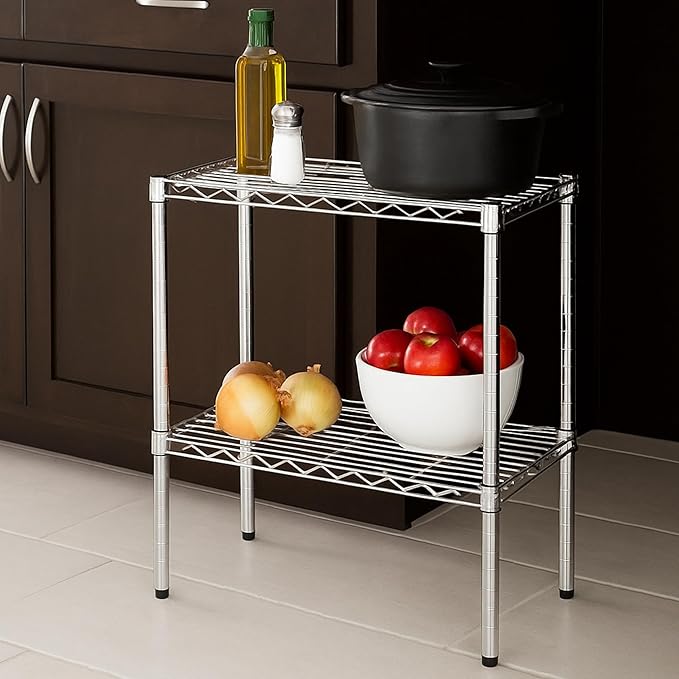 Honey-Can-Do 14x24x24 Shelving Unit CRM SHF-09374 Chrome, 500 lbs