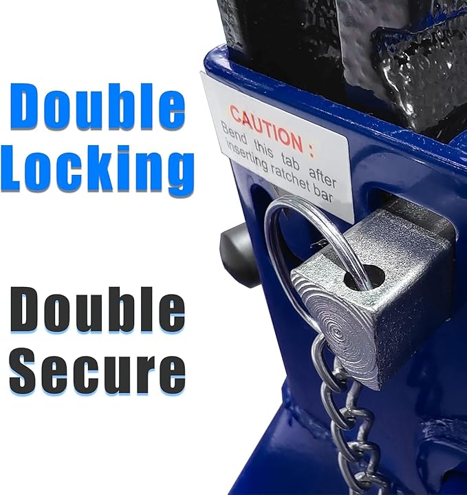 TCE Jack Stands 3 Ton with Double Locking, 11.2-16.7 inch Adjustable Height for Lifting UTV/ATV, Cars, 6000 lb Capacity, 1 Pair