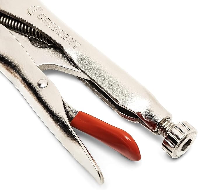 Crescent Curved Jaw Locking Pliers with Wire Cutter - 3 Piece Set - Home DIY & Professional Mechanic Hand Tool for Nuts & Bolts, Cables, Wires - 5", 7" & 10" - CLP3SETN-08