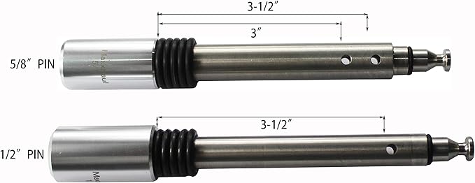 MAXXHAUL 50152 Stainless Steel Hitch Locking Pin Set 5/8" and 1/2" Diameter with Safety Clip and Anti-Rattle O-Rings for Class I, II, III, IV and V Hitch Receivers - with Aluminum Locking Head