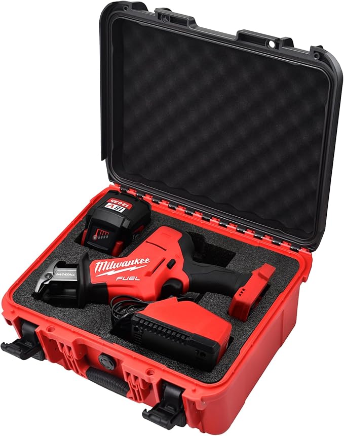 Case for Milwaukee M18 Hackzall Sawzall – Hard Protective Storage Box Fits 2719-20/2625-20 One-Hand Cordless Reciprocating Saw, Battery & Charger, Waterproof Heavy Duty Travel Tool Case (Case Only)