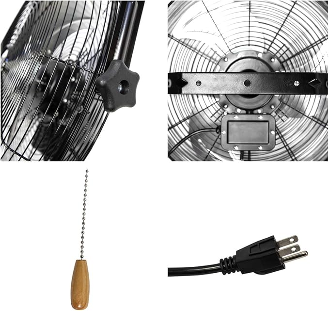 Maxx Air Wall Mount Fan | 18" Commercial Grade Fan for, Garages, Shop, Barns and Patios for Indoor Use | Easy Operation and Powerful 1,450 CFM | Residential Wall Mount