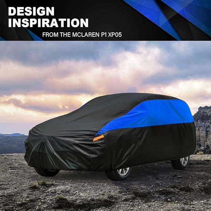 Nissan Car Cover Custom Fit Nissan Leaf Waterproof All Weather, Lightweight Full Exterior Cover for Automobiles Outdoor Sun UV Rain Dust Snow Wind Protection.