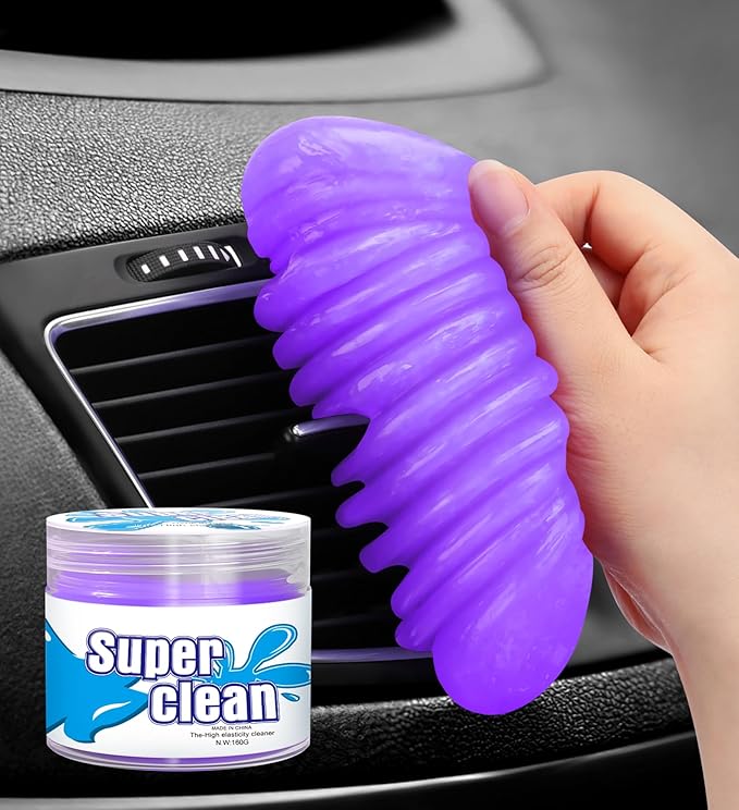 Car Cleaning Gel Car Cleaning Putty Car Putty Car Interior Cleaner Car Slime Car Detailing Kit Car Accessories Gifts for Men Women Stocking Stuffers Purple