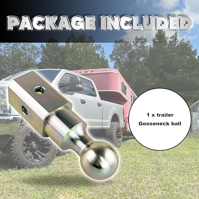 Gooseneck Hitch Ball 2-5/16" Gooseneck Hitch Replacement Ball Maximum Load Capacity 30,000 lbs Trailer Hitches Hi-Rise Ball