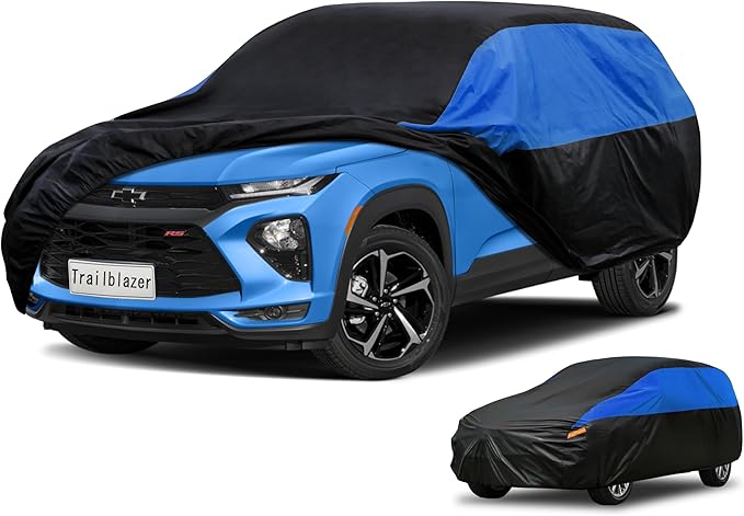Chevrolet Car Cover Custom Fit Chevrolet Chevy Trailblazer (2020-2023) Waterproof All Weather, Lightweight Full Exterior Cover for Automobiles Outdoor Sun UV Rain Dust Snow Wind Protection.