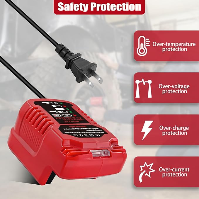 Replacement Mini Charger for Craftsman 20V Battery,Compatible with Craftsman V20 CMCB204 CMCB202 CMCB201 CMCB209 CMCB205 (Only for V20 Series，Battery Not Included)