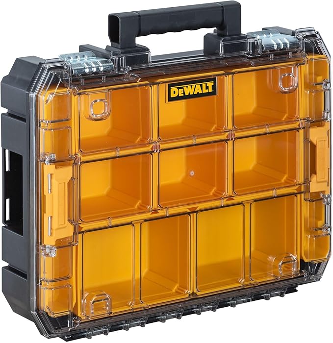 DEWALT TSTAK Tool Organizer, Small Parts and Screw Organizer Tool Box with Removable Compartments, (DWST17805)
