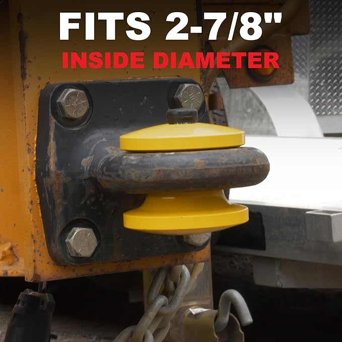 TRIMAX TLR51 - Pintle Hitch Ring Lock - Lunette Ring Lock for Pintle Hook Trailers - Fits 2-7/8" Inside Diameter, Yellow