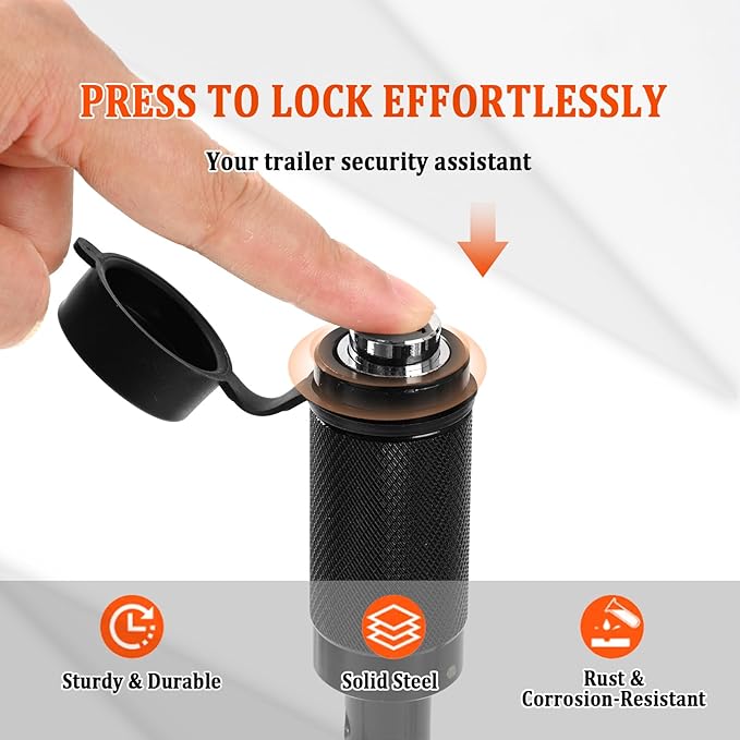 AUTOXBERT 5/8" Trailer Hitch Locks with O-Rings for RV Truck Trailer Pin Tow Receiver Universal 2 inch Towing Hitch Receiver Anti-Theft Lock
