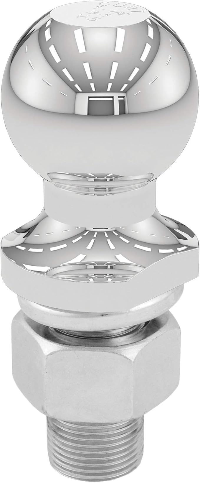 CURT 40062 Chrome Trailer Hitch Ball, 3,500 lbs, 1-7/8-Inch Diameter, 1 x 2-1/8-Inch Shank