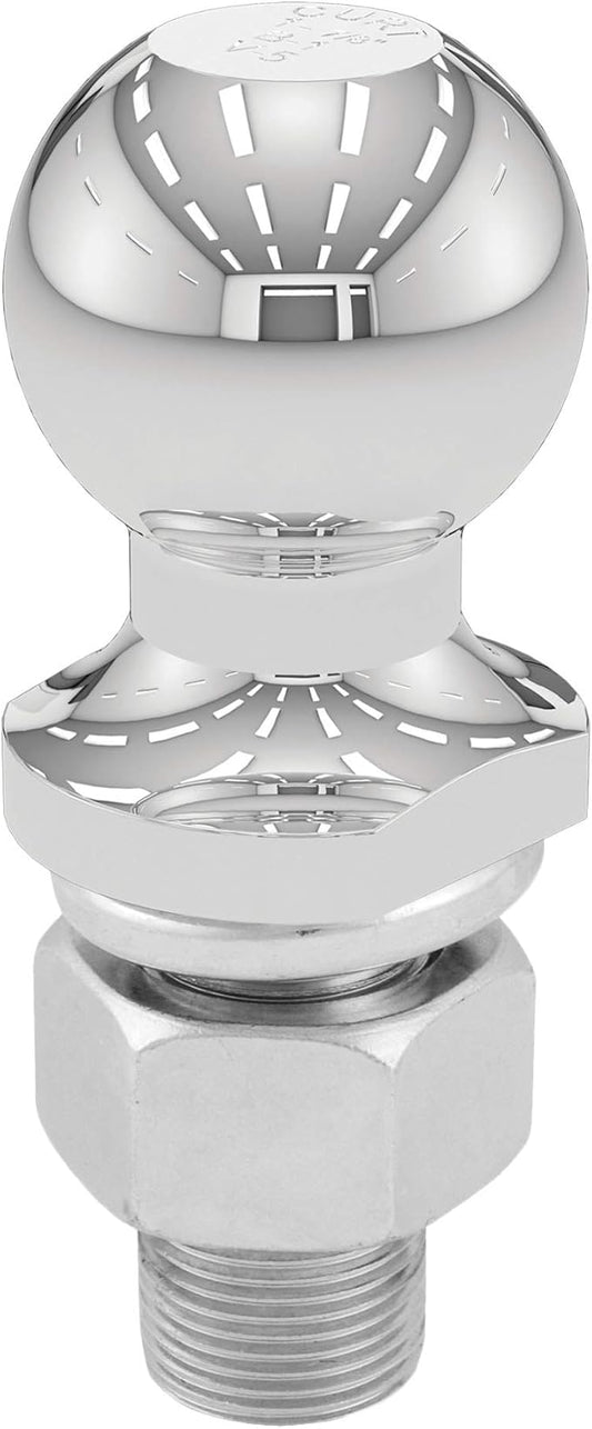 CURT 40062 Chrome Trailer Hitch Ball, 3,500 lbs, 1-7/8-Inch Diameter, 1 x 2-1/8-Inch Shank