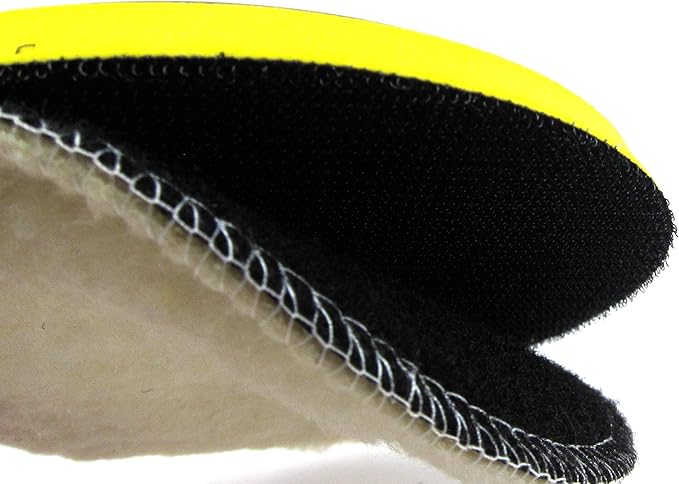 6 inches Backing Plate for Polishing Buffering Soft Wool with Hook and Loop Pad - 5/8 inch TPI Spindle