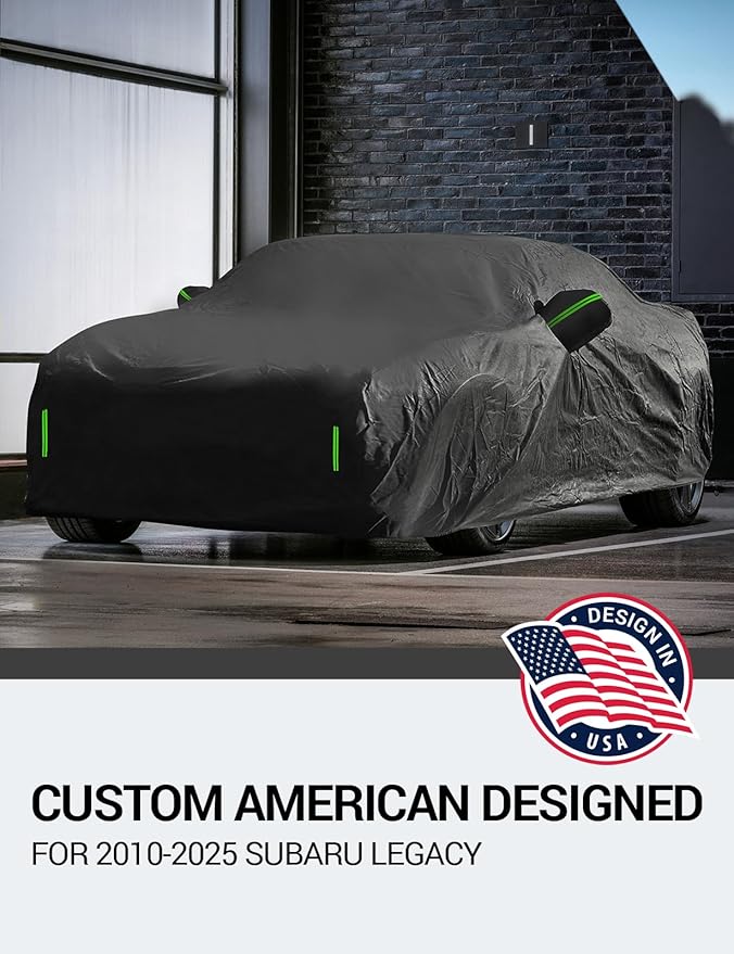 Proadsy Car Cover Custom Fit for Subaru Legacy 2010-2025, Waterproof All Weather for Automobiles, Full Exterior Cover Rain Snow Sun Protector Indoor Outdoor Car Cover