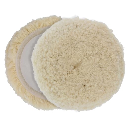 Dura-Gold 8" 100% Wool Hook & Loop Grip Buffing Pad for Compound Cutting & Polishing - Fits Automotive Car Detailing Polisher Sanders - Polish Auto Paint, Boat Marine Epoxy