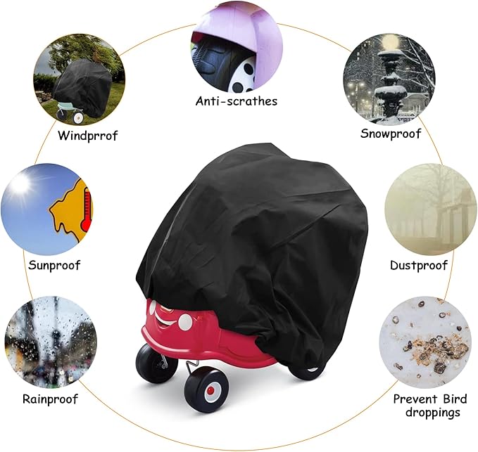 420D Waterproof Car Cover All Weather, Cozy Coupe Car Cover Kids Ride on Car Covers for Cozy Coupe Truck(Only Use for Cozy Coupe)